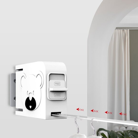 SOGA 160mm Wall-Mounted Clothes Line Dry Rack White - Picture 5 of 9